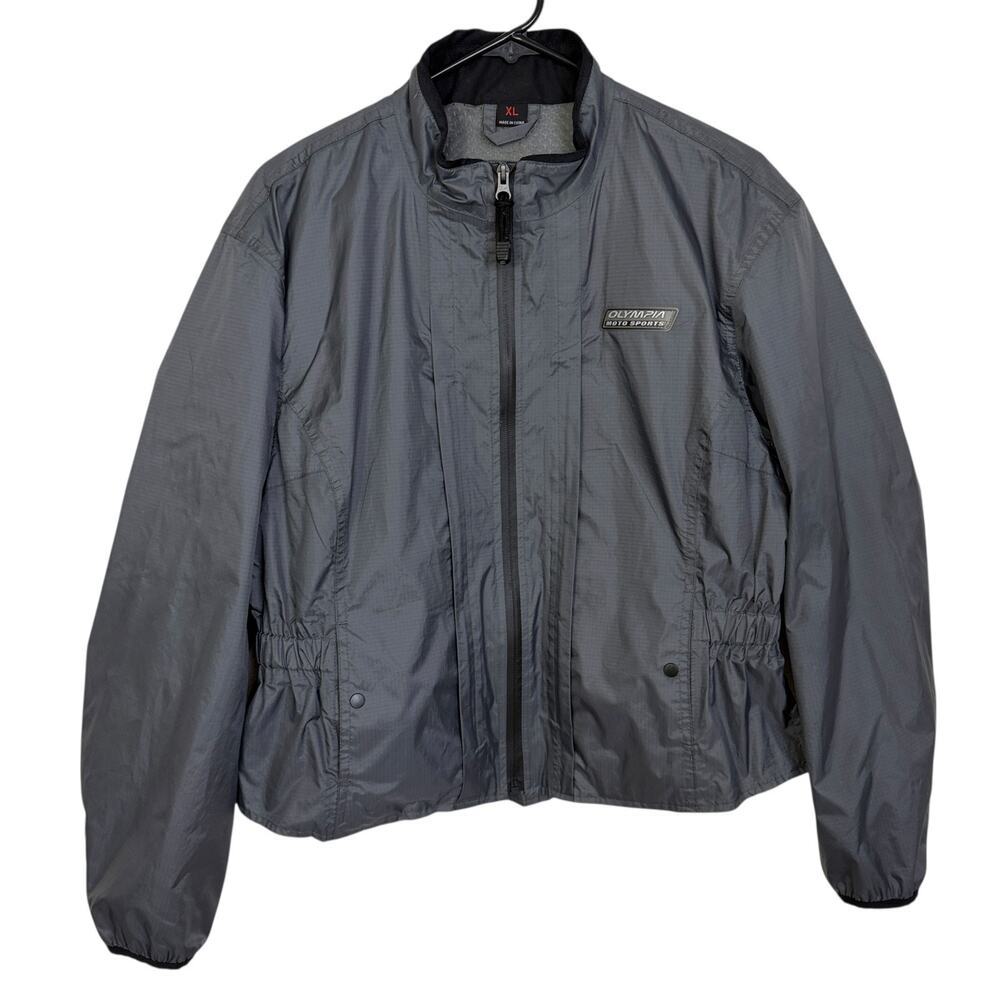 Olympia Motorsports Jacket Womens XL Gray Full ZIp Outdoors Pockets Riding Wind